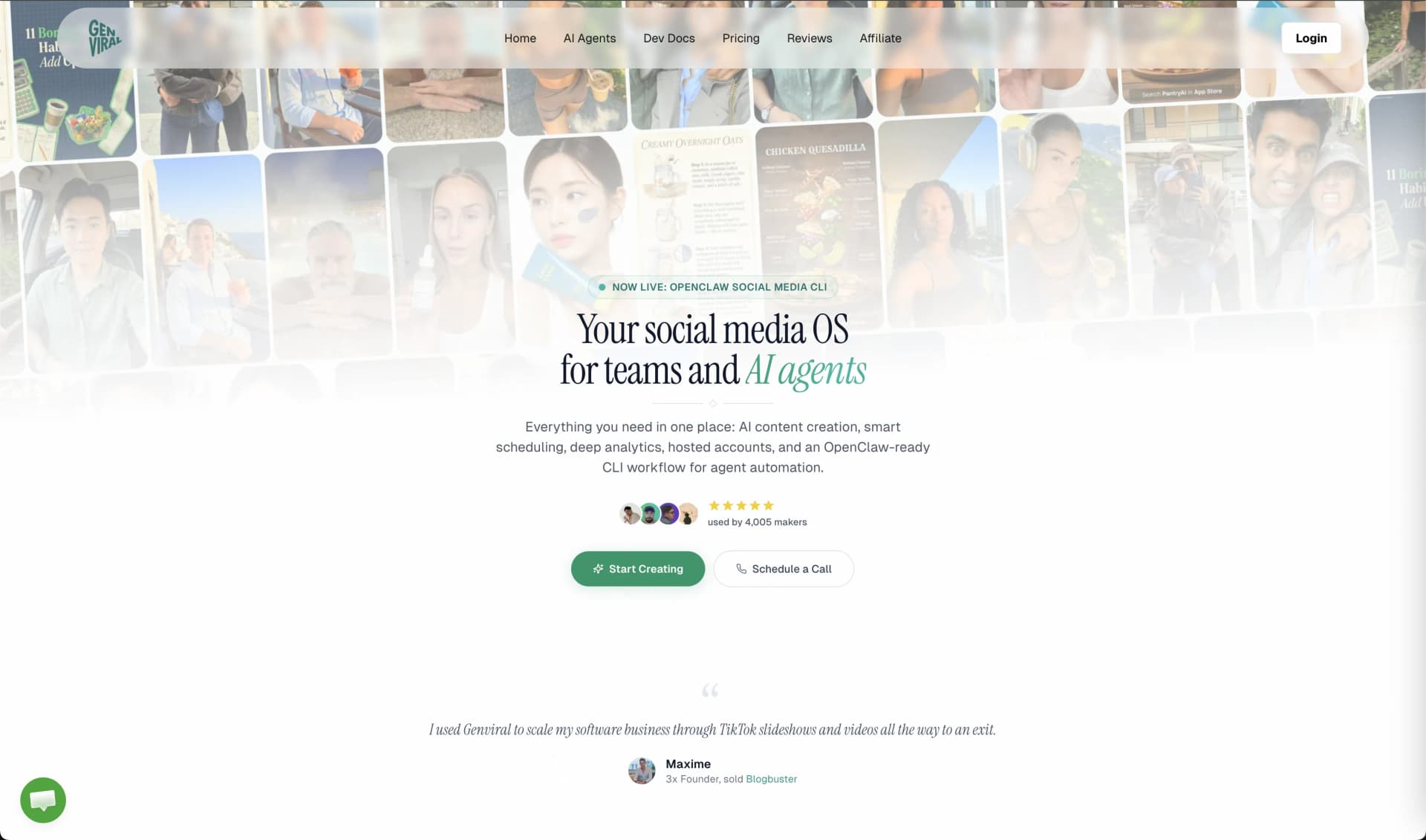 Genviral — AI content studio — generation, scheduling and analytics in one place